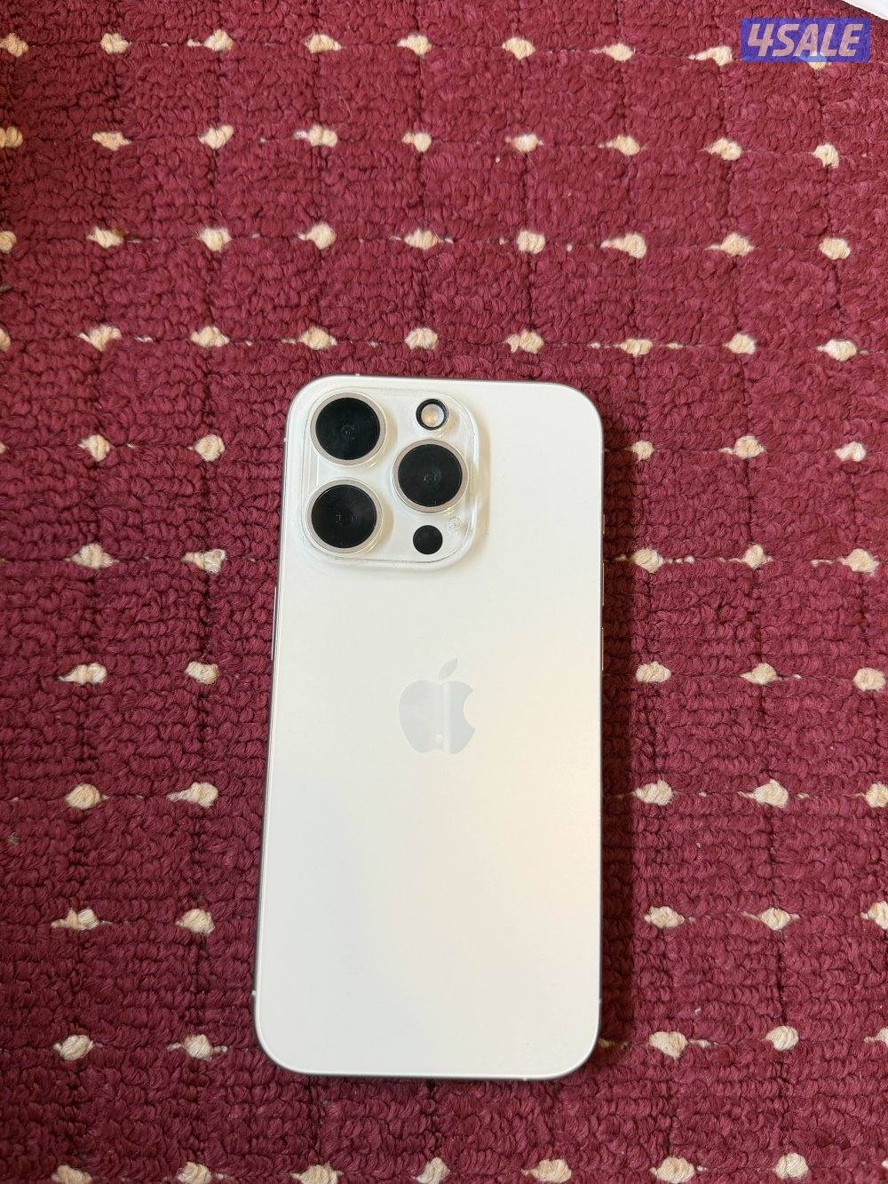 ايفون 15 برو 128 جيجا نظيف شبه جديد بطاريه 100‎%‎1
