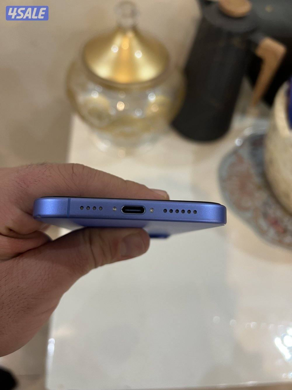 آيفون 16 بلس 256 جيجا اللون الازرق مستعمل نضيف جدا نسبه بطاريه 100%3