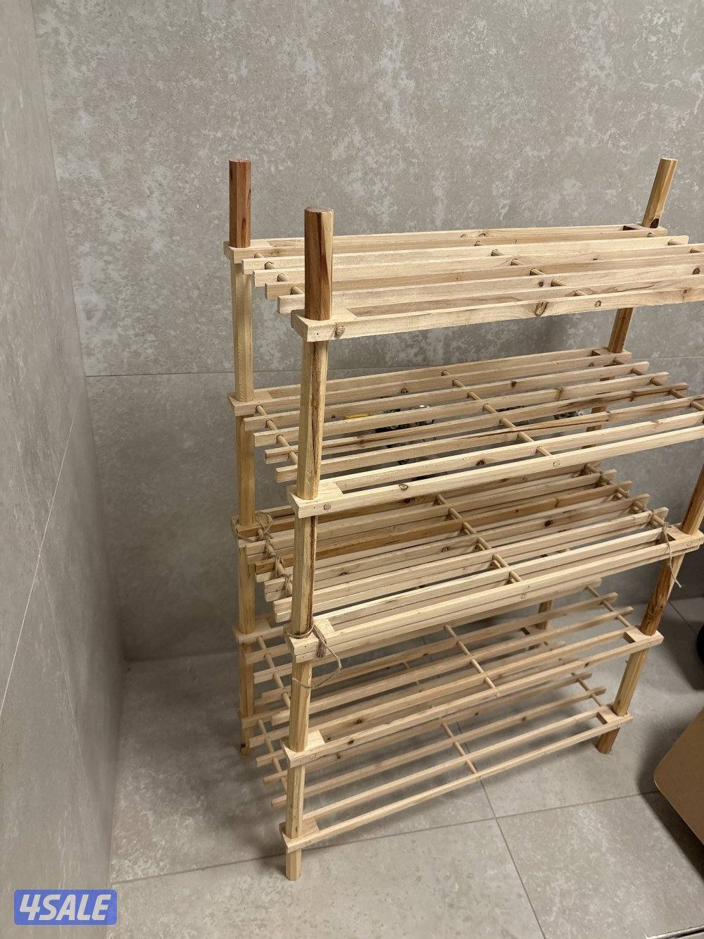 رف الجواتي ٥ ارفف هه اثنين لزقناهم بيعض باحسن جوده مصنوع من الخشب2