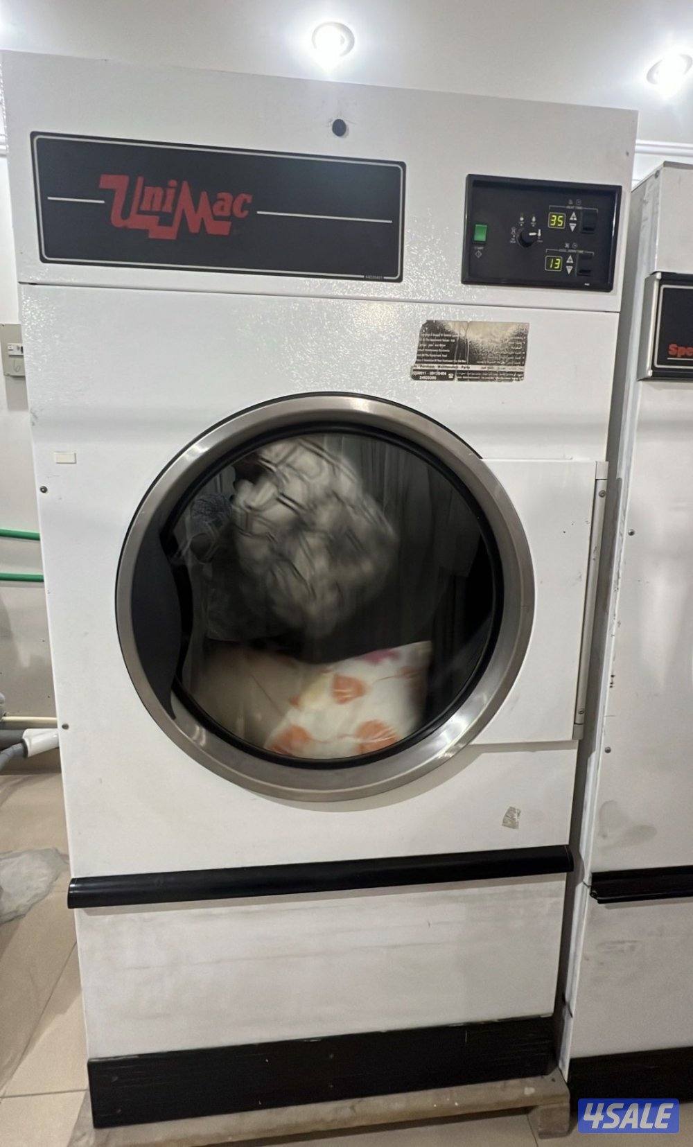 للبيع معدات مصبغة كاملة عدد 2 غسالة وعدد 3 نشافات وعدد 3 مكابس9