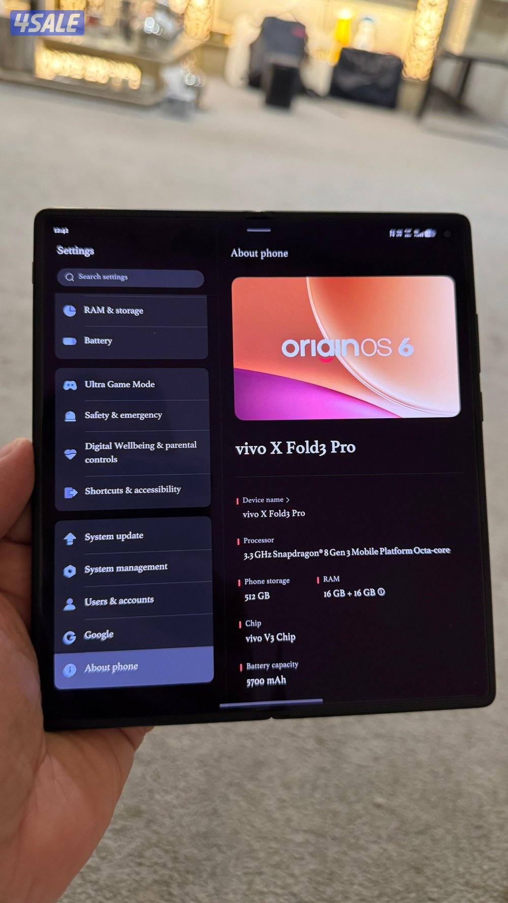 vivo x fold3 pro للبدل فقط0