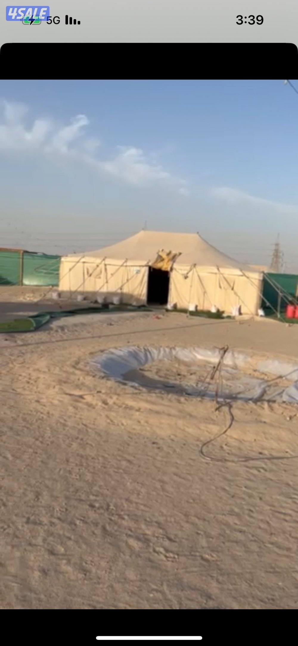 بيع مخيم كامل مع الترخيص بالصليبيه مع ذنبه تخزين براد جاهزه0