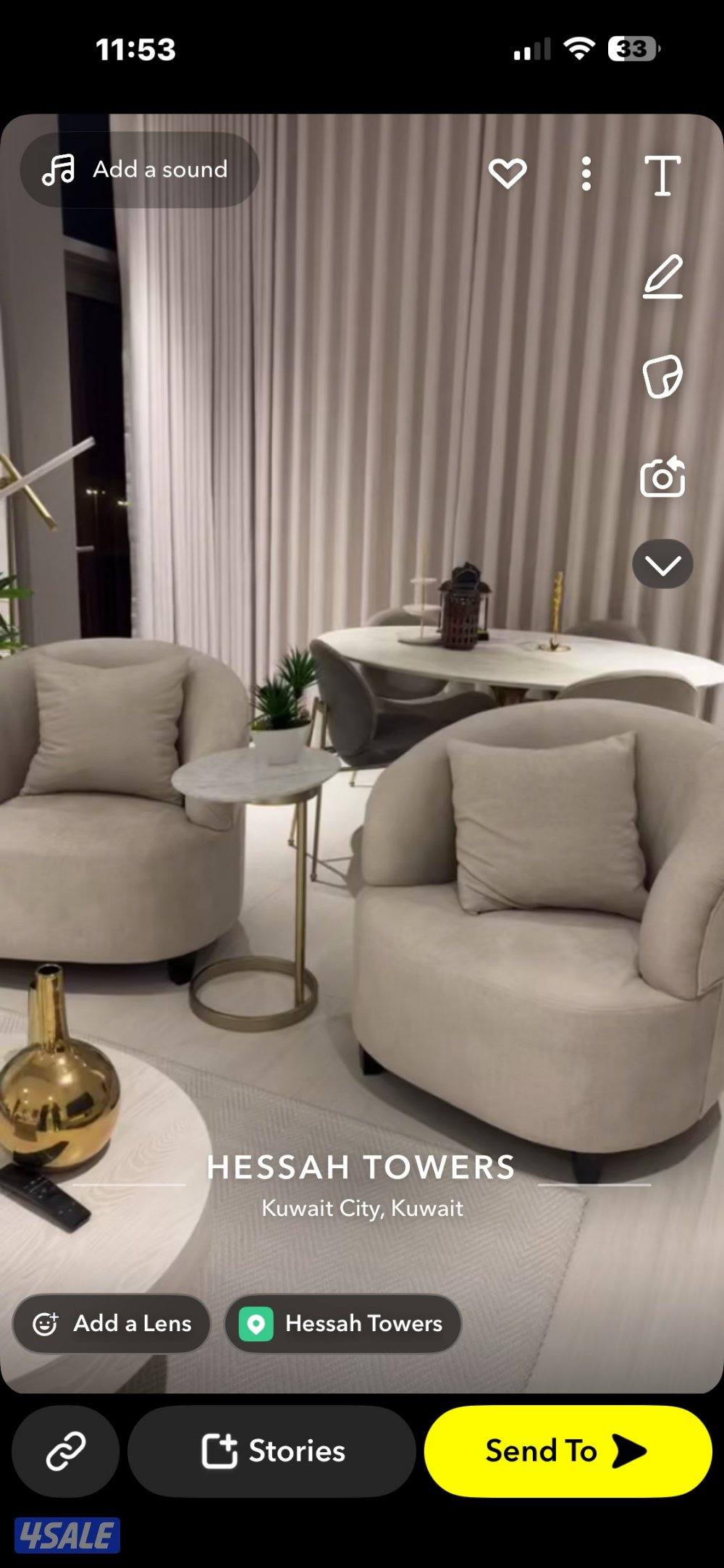 فرصه ذهبية  للايجار في ابراج حصة المبارك برج B دور خامس مع تراس خاص1