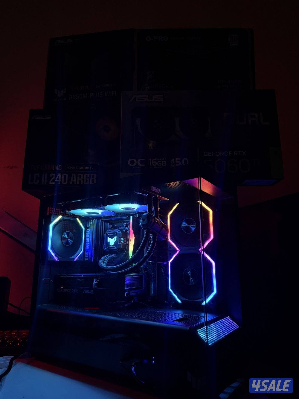 للبيع بيسي قيمنق ASUS 5060Ti 16GB و معالج  و 16GB DDR5 R5 9600x1