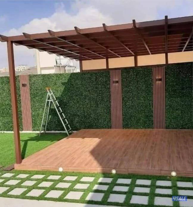 تركيب سياج ودزينات 3Dثيل صناعى وطبيعى بلاط ورصيف رخام10