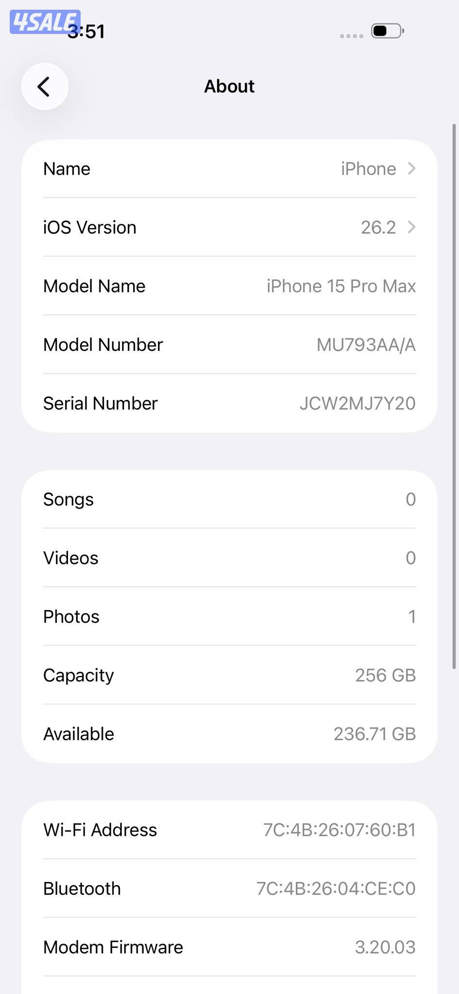 ايفون 15 برو ماكس تيتانيوم طبيعي iPhone 15 Pro Max 256GB Natural Titan11