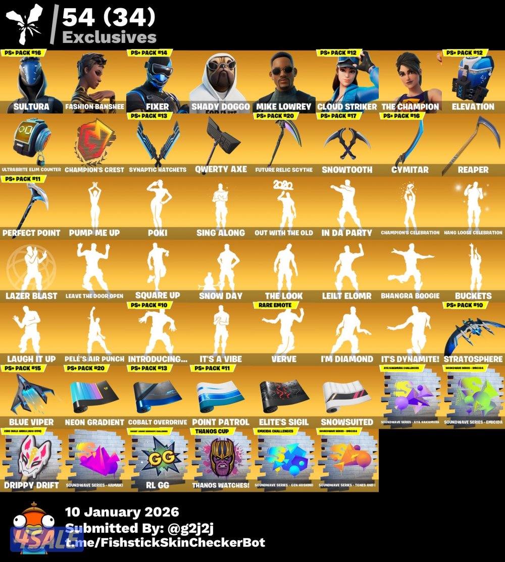 حساب فورت نايت نادررر 🔥🔥10