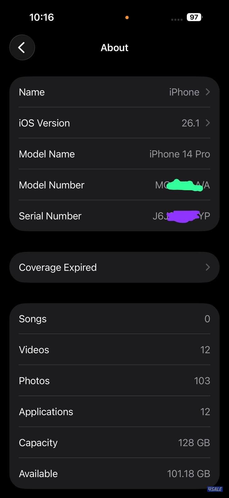 I phone 14 pro (128gb)8