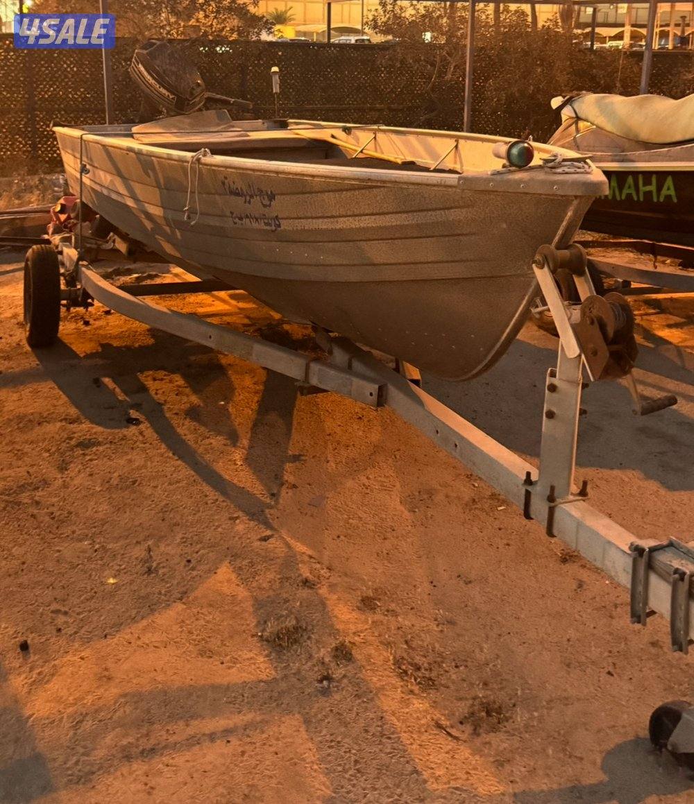 للبيع طراد ١٤ قدم ألمونيوم المكينه ميركوري ٢٥ حصان شرط الفحص المكينة0