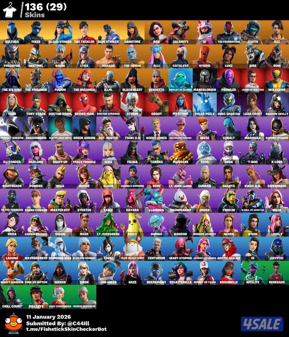 حساب فورت نايت بسعر رمزي ضمان مدى من السحب0