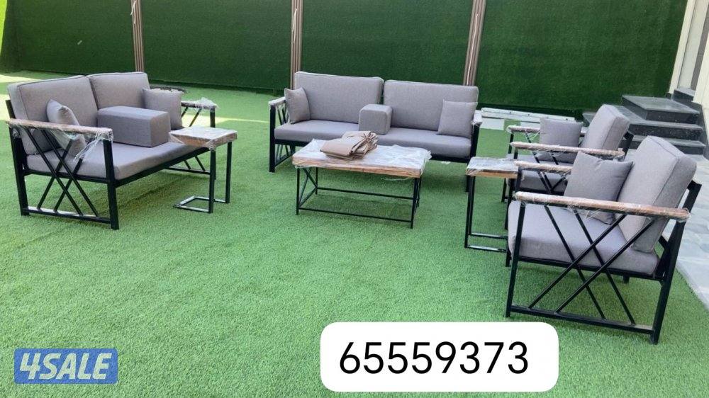 كراسي حديد اطقم خشب سعودية ♦️🇰🇼15