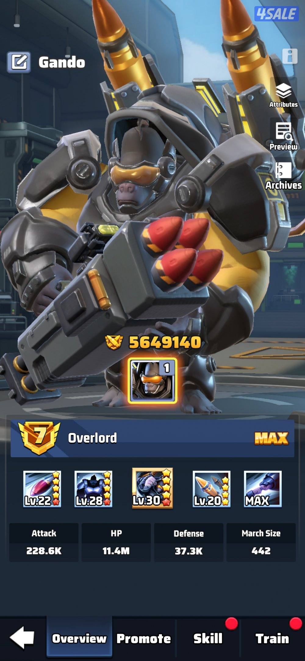 للبيع قلعه 75 مليون الحرب الاخيره last war3