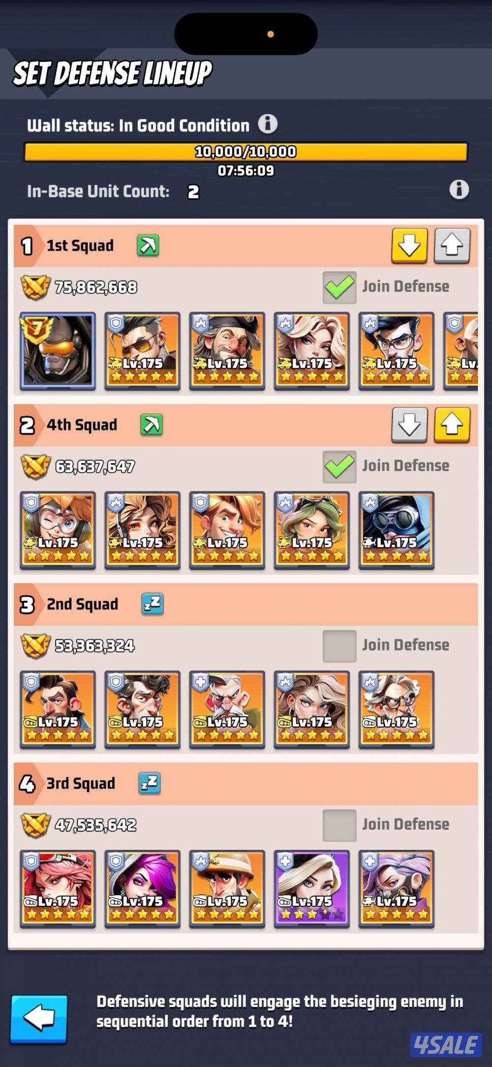 للبيع قلعه 75 مليون الحرب الاخيره last war0