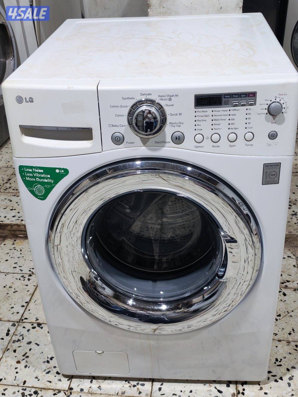 غسالة ال جي 12 كيلو تنشيف كامل تعمل بامتياز0