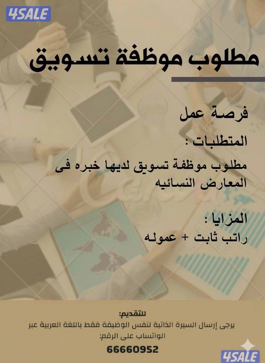 مطلوب مسوقه0