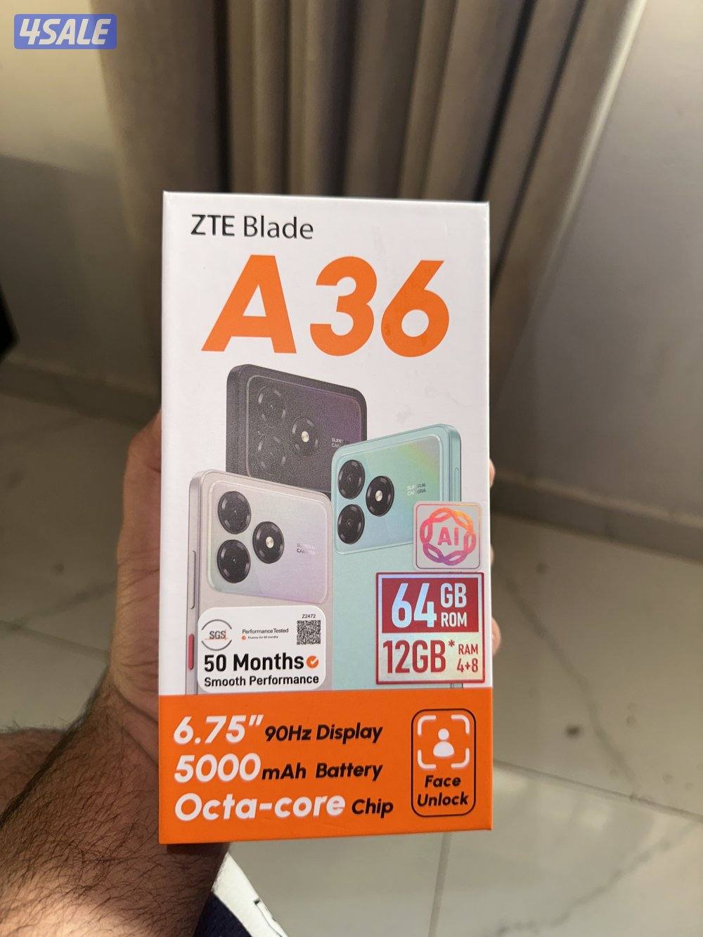 ZTE BLade A36 التلفون سعرة من ٣٥ لي ٤٠ انا بس بطلت الكرتون ما استعملتة5