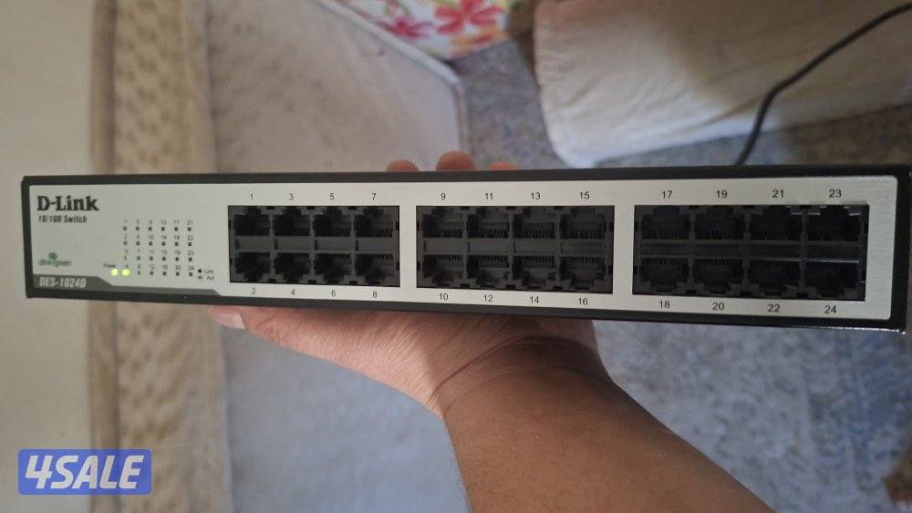 محول شبكة 1024D يحتوي علي 24 منفذ جديد لم يستخدم0