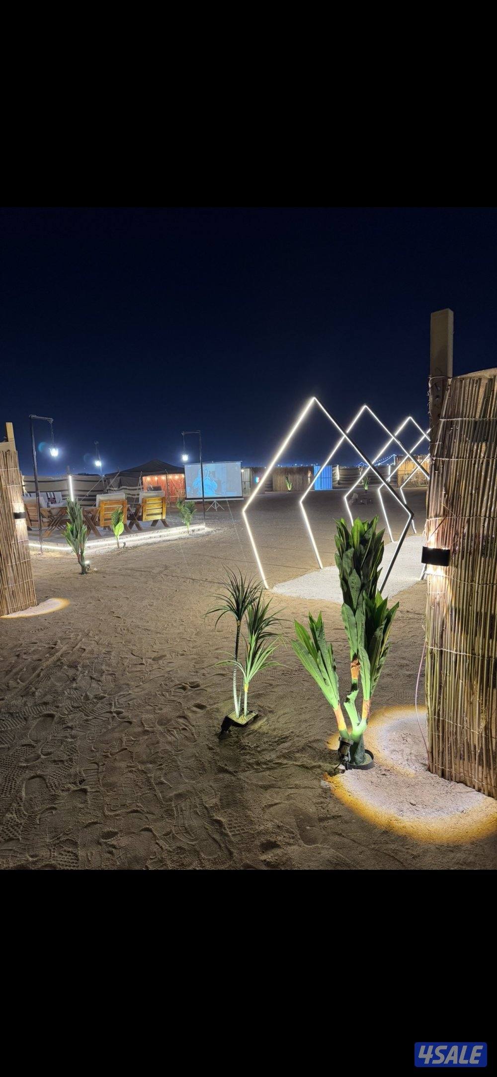 مخيم ريدوس - قعدة تحت العريش جلسة أرضية مع موقد نار 🔥 ومرجيحة3