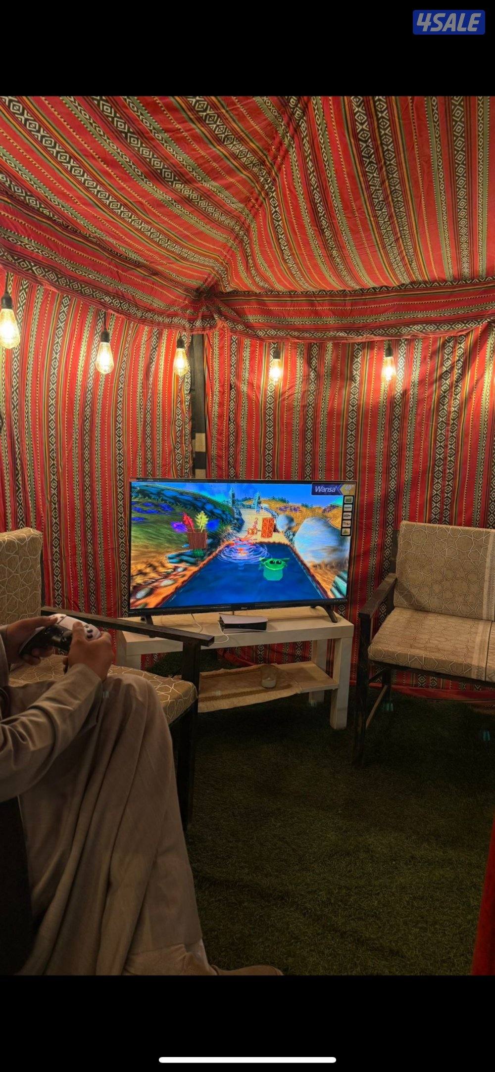 مخيم ريدوس - قعدة تحت العريش جلسة أرضية مع موقد نار 🔥 ومرجيحة11