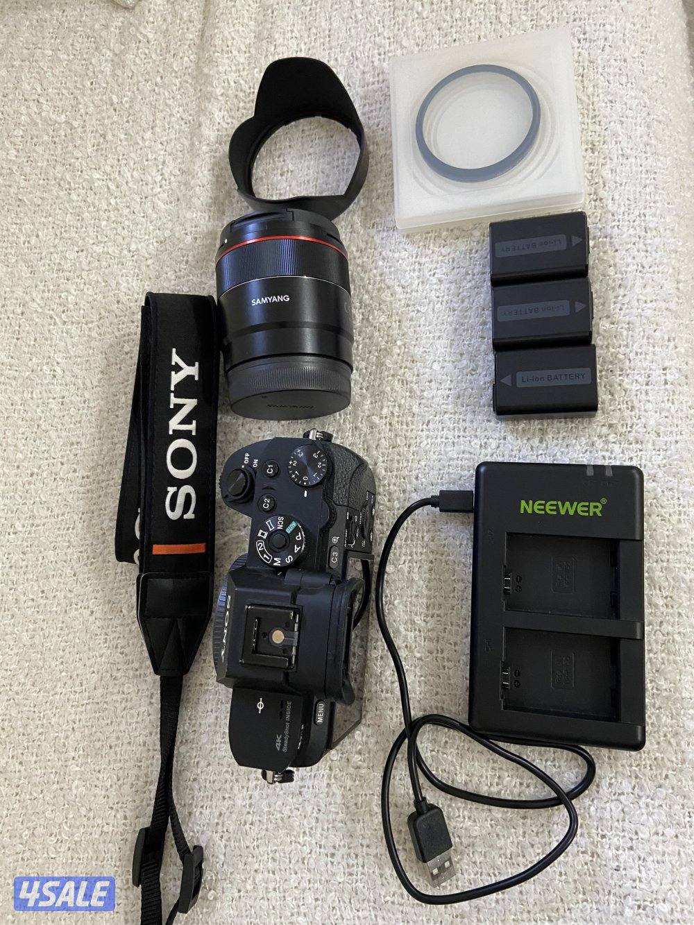 كاميرا Sony a7r ii مع عدسة Samyang واكسسوارات عديدة5