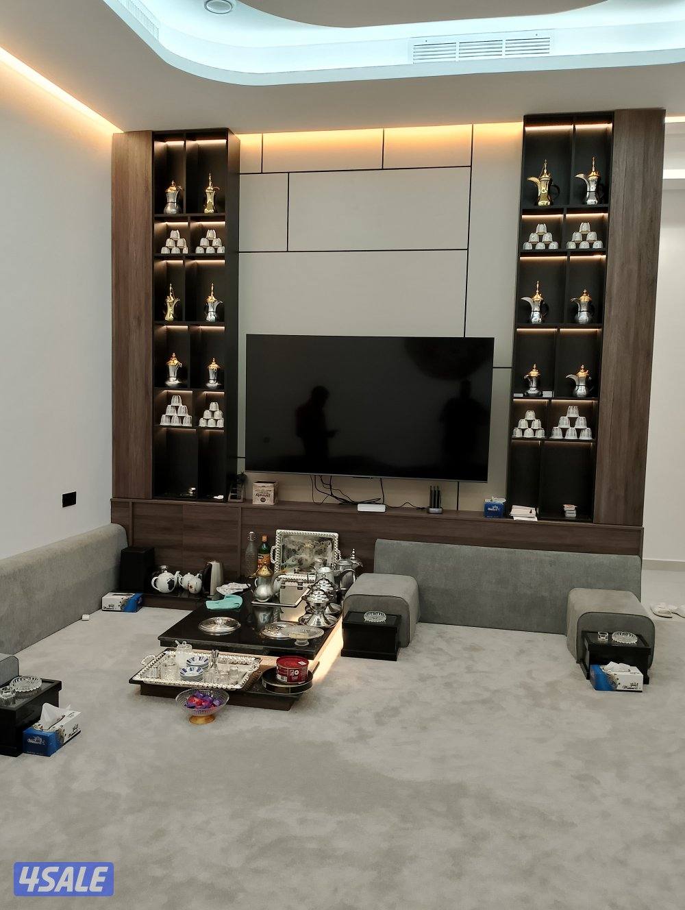 ديكورات داخلية ديوانيات وجارات ديكور شاشة التلفزيون بنوهات بديل شيبورد7