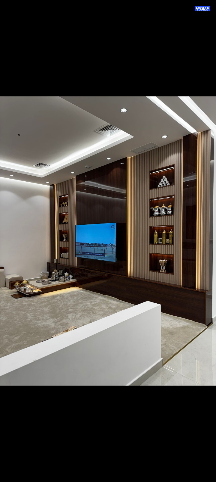 ديكورات داخلية ديوانيات وجارات ديكور شاشة التلفزيون بنوهات بديل شيبورد8