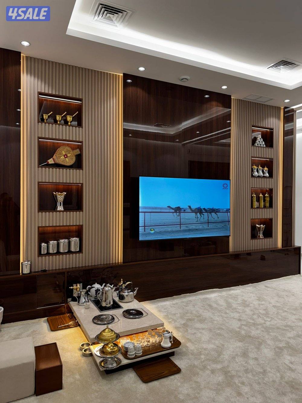 ديكورات داخلية ديوانيات وجارات ديكور شاشة التلفزيون بنوهات بديل شيبورد11