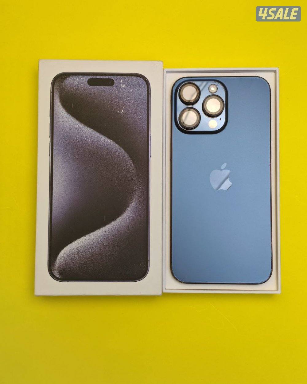 ايفون 15 برو ماكس – 256 جيجا – تيتانيوم أزرق – نسبة البطارية 84%0