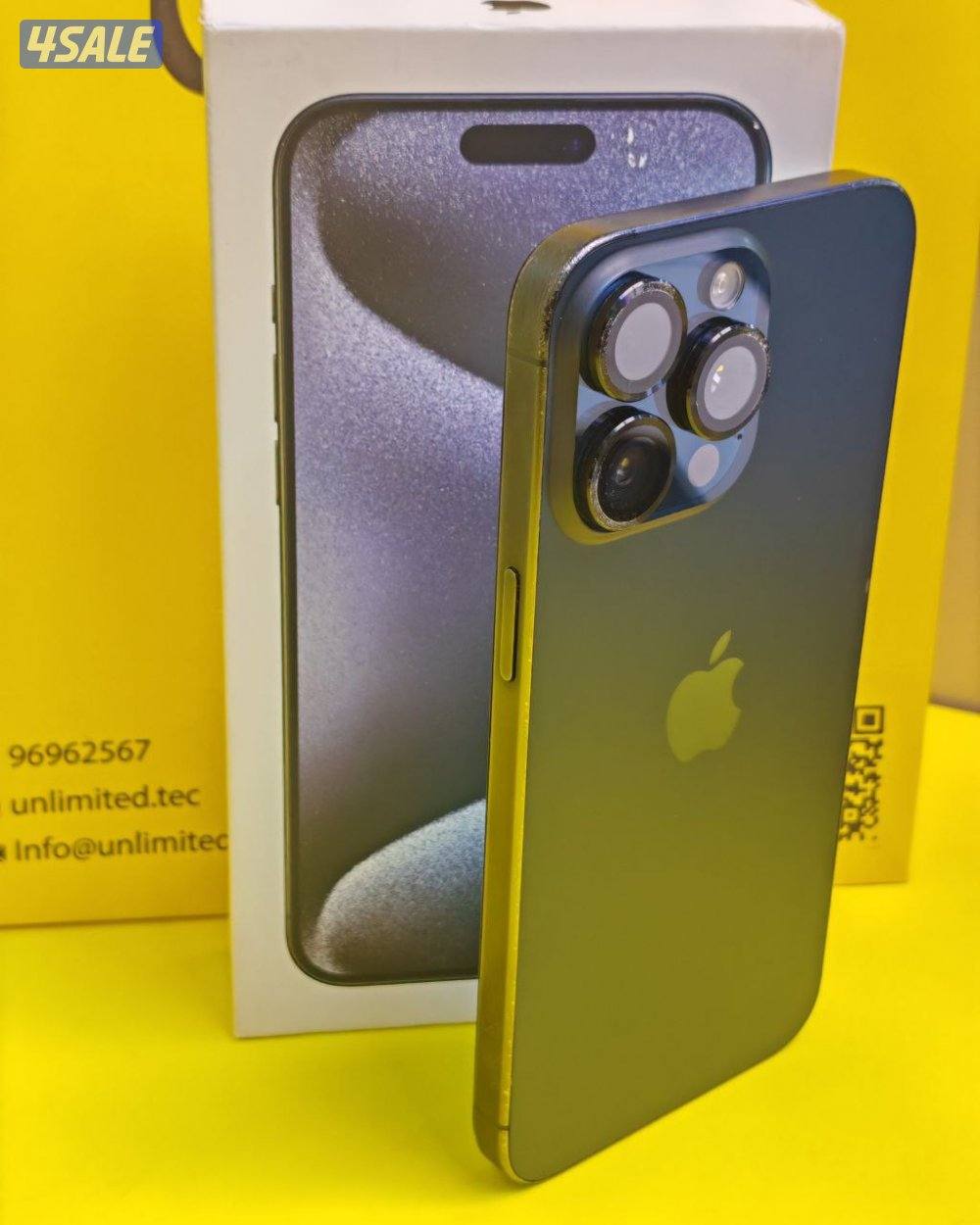 ايفون 15 برو ماكس – 256 جيجا – تيتانيوم أزرق – نسبة البطارية 84%4