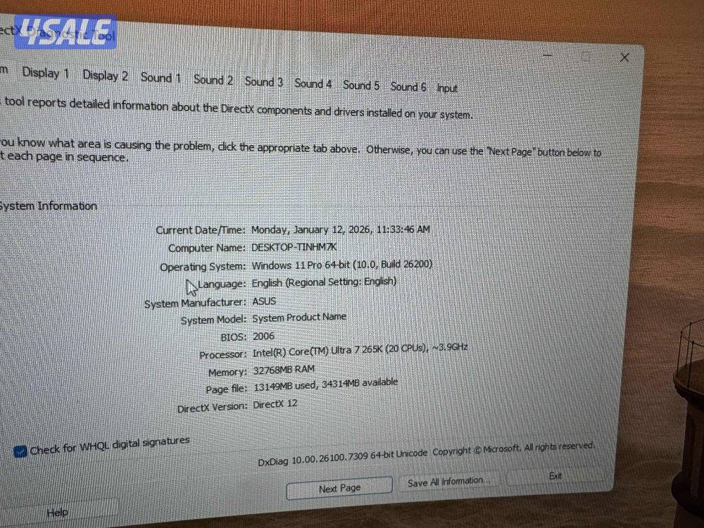 للبيع بي سي 5070RTX1