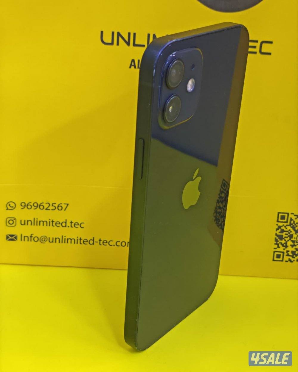 ايفون 12 – 128 جيجا – أسود – نسبة البطارية 77% iPhone 12 128GB Black2