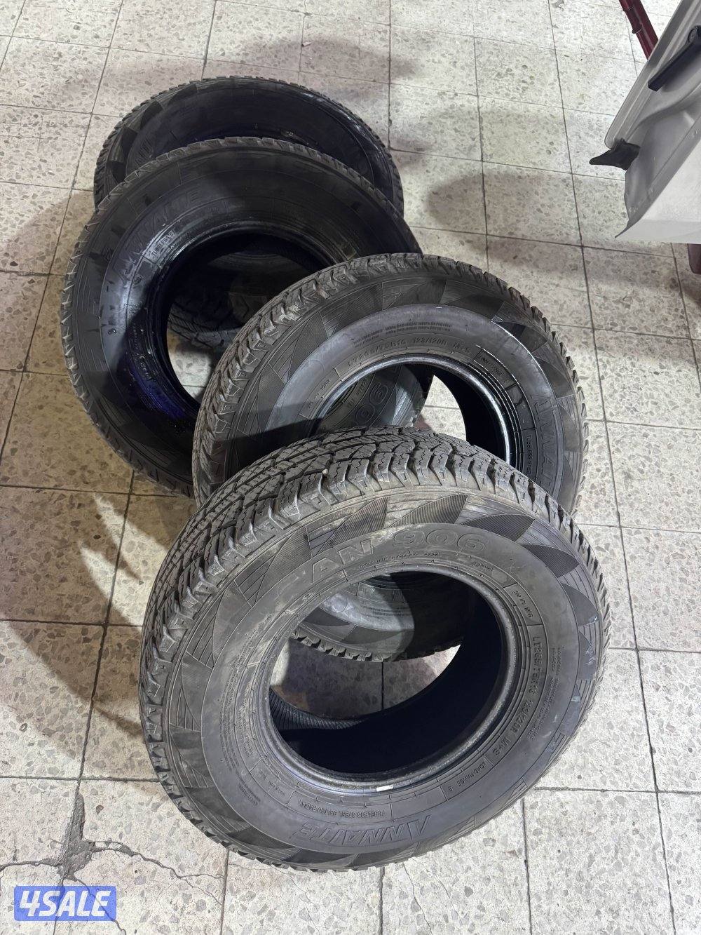 للبيع 4 تواير 265/75/162