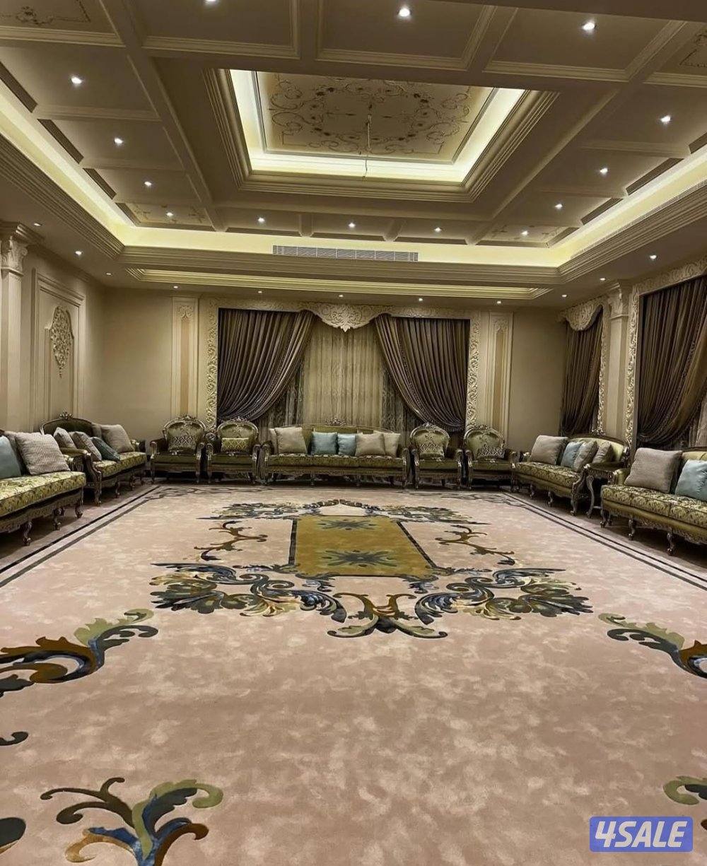 سجاد زل سميك مساند ظهر جميع انواع اثاث مفروشات ثيل أخضر باركيه3