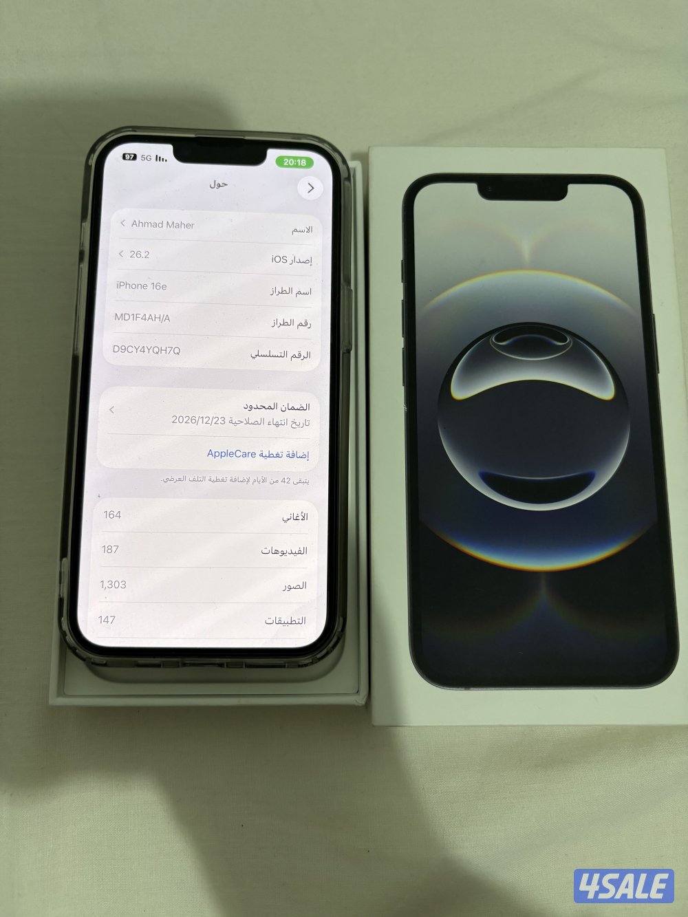 ايفون 16e اسود 128 جيجا1