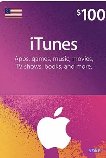 بطاقات ايتونز امريكي 100 دولار العدد 20