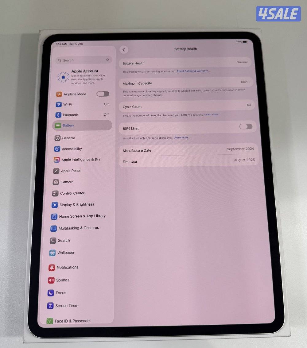 Apple iPad Pro 13”M4 512GB Wifi Silver Used!6