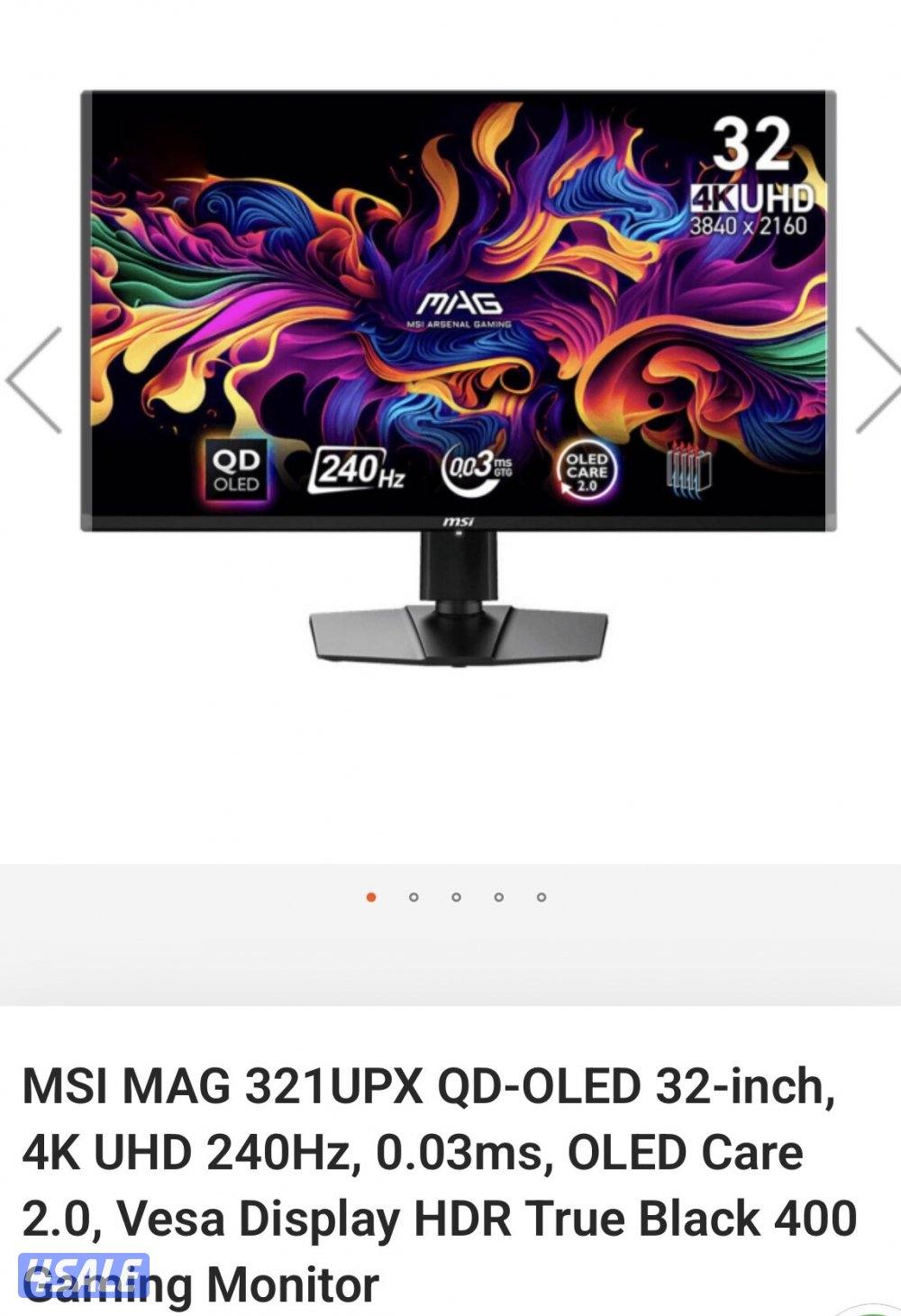 4k oled monitor 240 hz  msi and asus1