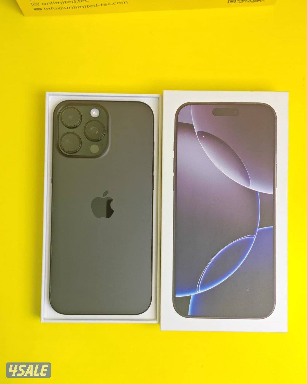 ايفون 16 برو ماكس أسود تيتانيوم iPhone 16 Pro Max 512GB Black Titanium0