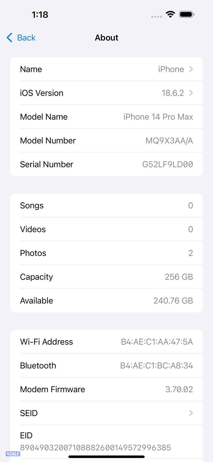 ايفون 14 برو ماكس بنفسجي iPhone 14 Pro Max 256GB Deep Purple10