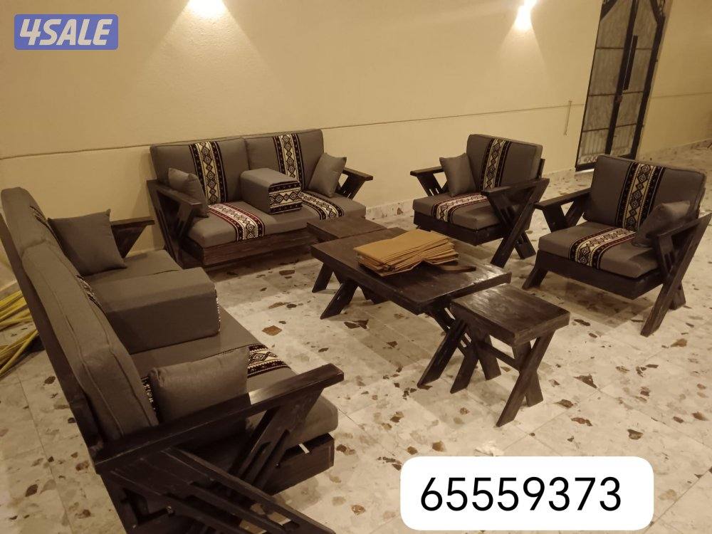 كراسي حديد اطقم خشب سعودية ♦️🇰🇼15