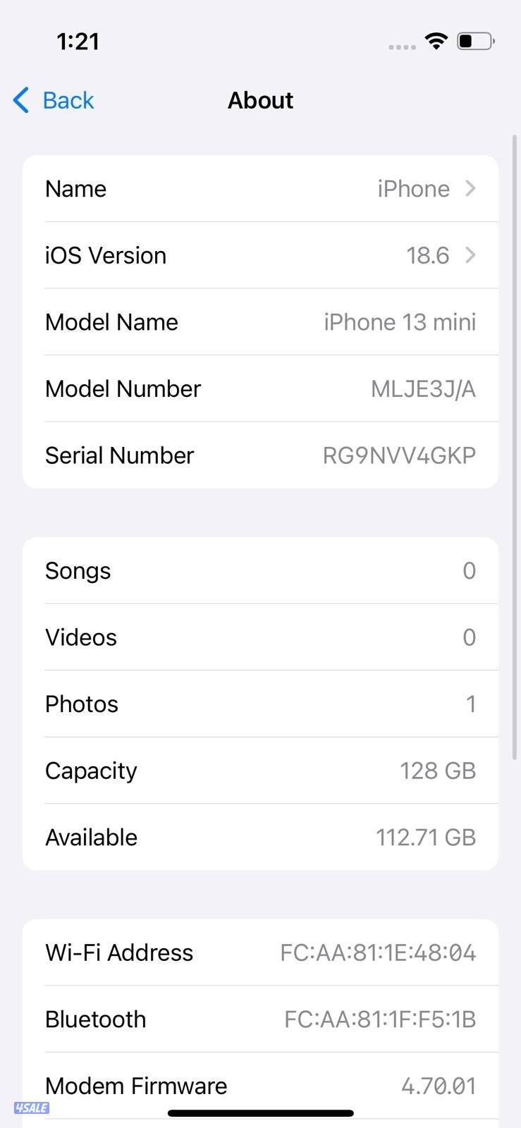 ايفون 13 ميني ستارلايت iPhone 13 Mini 128GB Starlight10