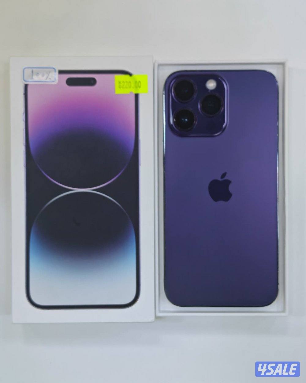 ايفون 14 برو ماكس بنفسجي iPhone 14 Pro Max 256GB Purple Battery 100%0