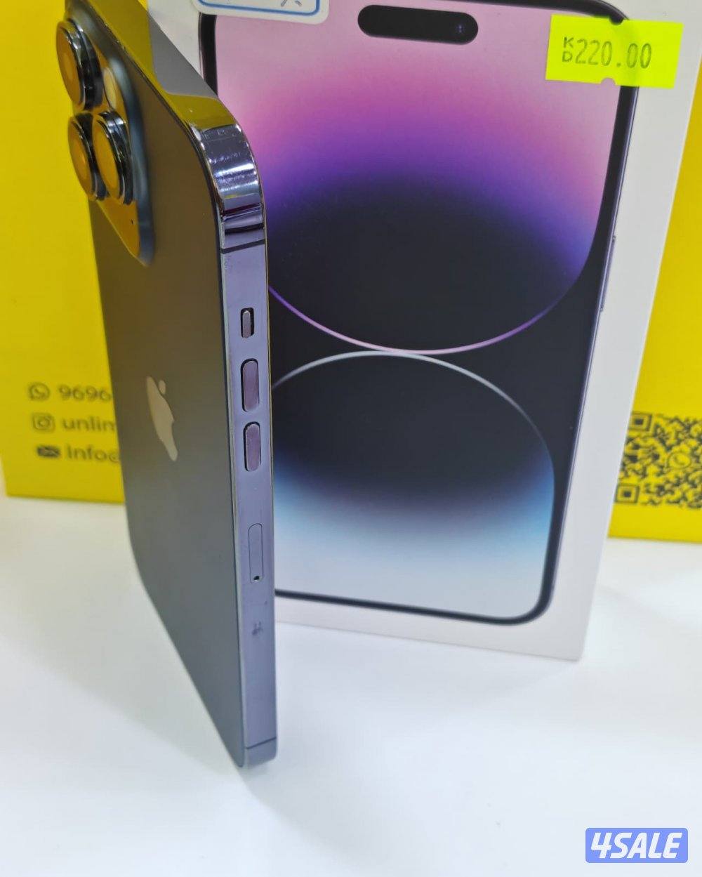 ايفون 14 برو ماكس بنفسجي iPhone 14 Pro Max 256GB Purple Battery 100%5