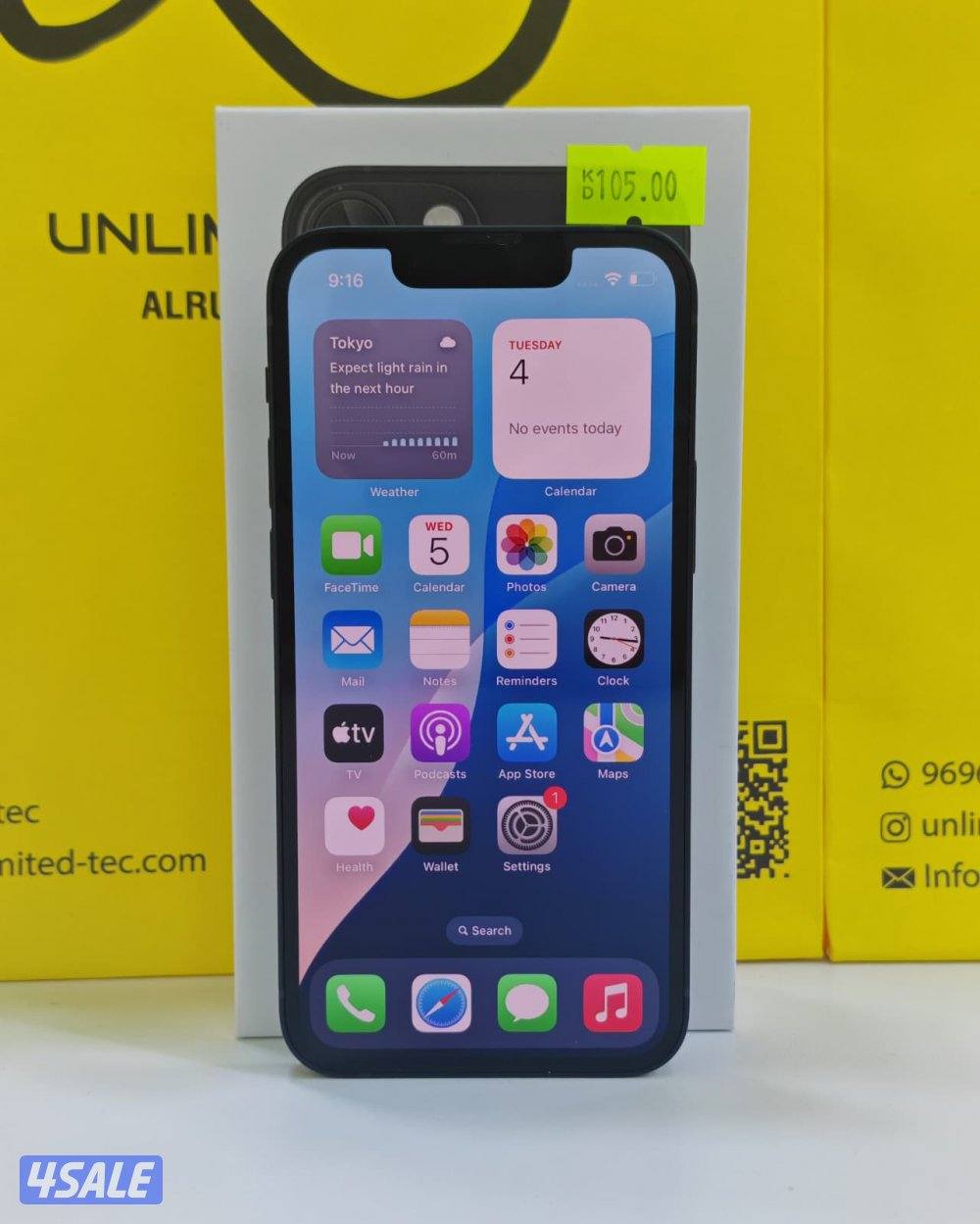 ايفون 13 ميني أسود iPhone 13 Mini 128GB Midnight Black5
