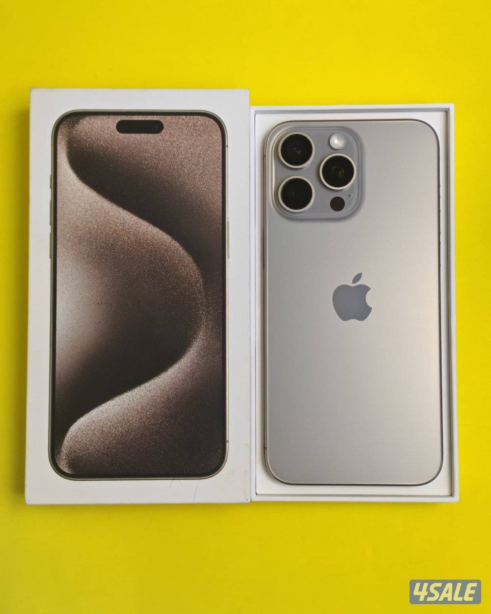 ايفون 15 برو ماكس تيتانيوم طبيعي iPhone 15 Pro Max 256GB Natural Titan0