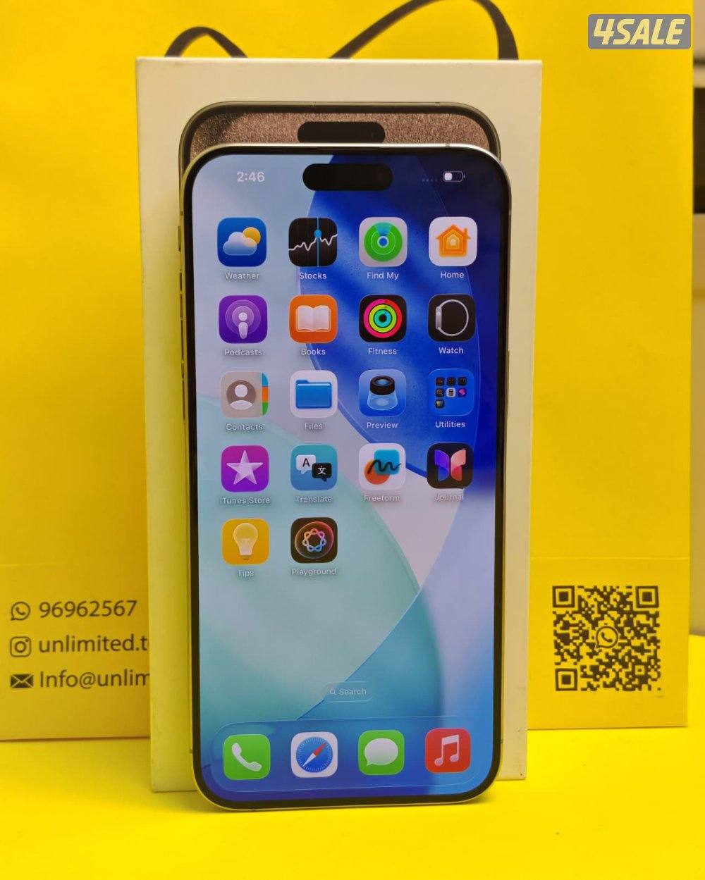 ايفون 15 برو ماكس تيتانيوم طبيعي iPhone 15 Pro Max 256GB Natural Titan8