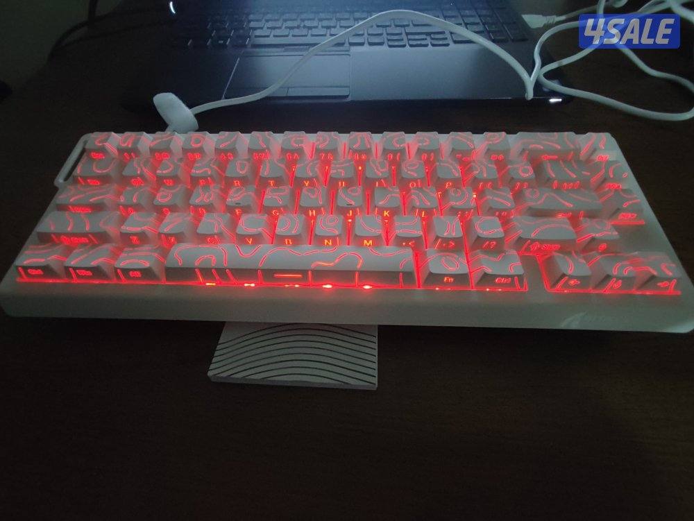 كيبورد attack shark x68 he ابيض مغناطيسي1