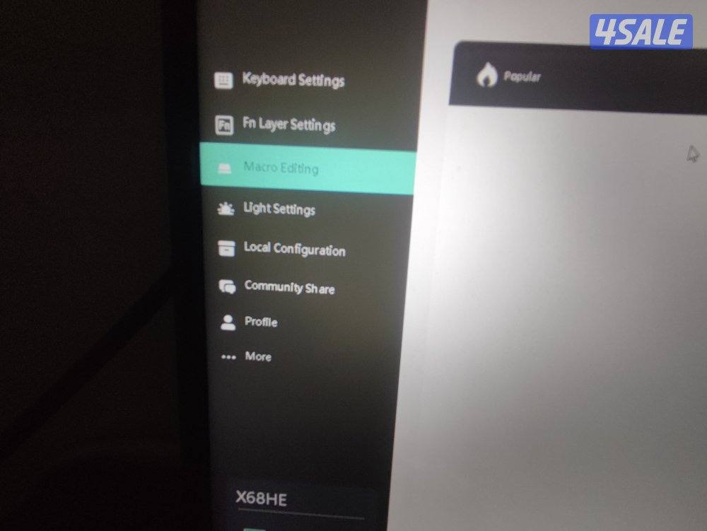 كيبورد attack shark x68 he ابيض مغناطيسي6