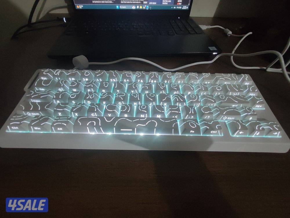 كيبورد attack shark x68 he ابيض مغناطيسي0