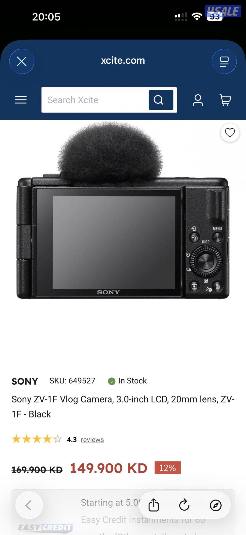 للبيع كاميرا سوني ZV-1F استخدام خفييييف1